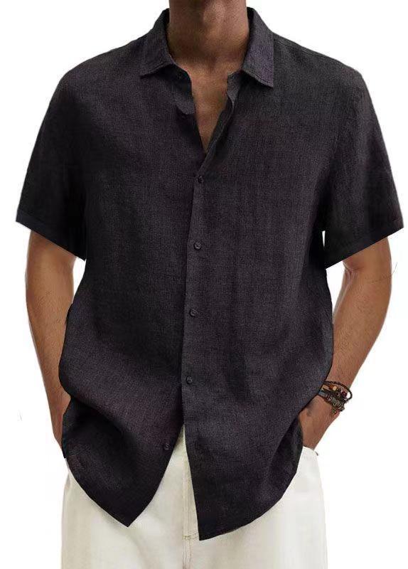 Chemise d'été à manches courtes pour homme – Chemise décontractée de style japonais pour le quotidien, les vacances et les loisirs