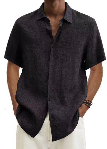 Chemise d'été à manches courtes pour homme – Chemise décontractée de style japonais pour le quotidien, les vacances et les loisirs