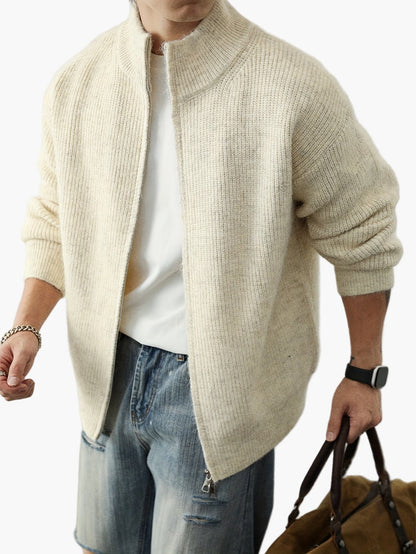 Cardigan homme avec fermeture éclair – Style décontracté pour toutes les saisons