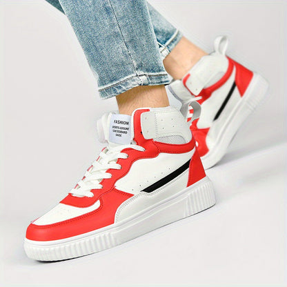 Herren High-Top Sneaker Sportlich Freizeit Schuhe für Alltag und Outdoor