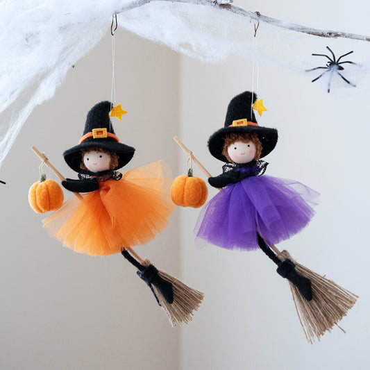 Halloween Dekorations Hängande häxfigurer – Europeisk stil för barnrum & fest