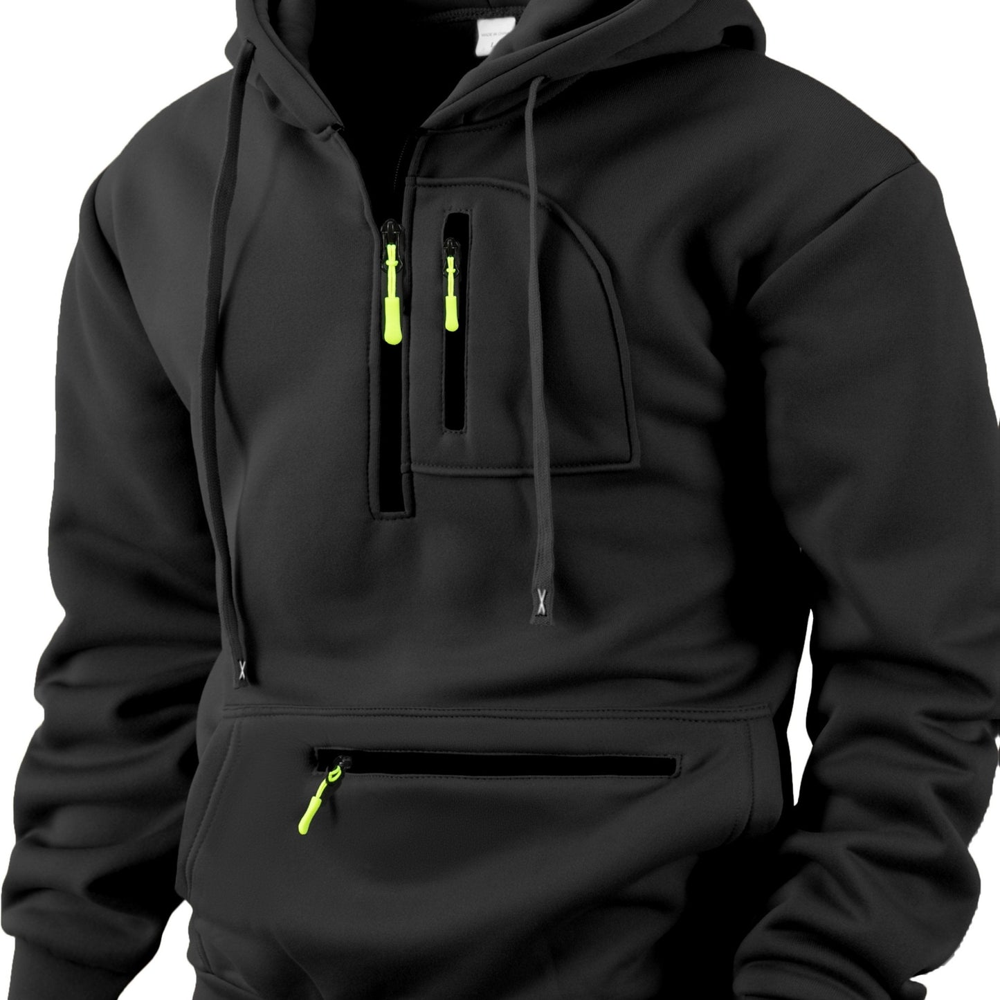 Hoodie mit Reißverschluss, Kängurutasche & Kapuze für Herren