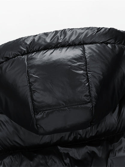 Doudoune pour homme avec capuche pour l'extérieur et le quotidien – Veste matelassée d'hiver, style décontracté