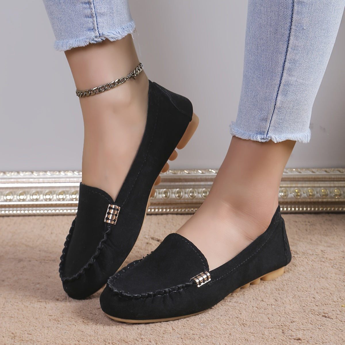 Damen Mokassin Loafer – Bequeme Freizeitschuhe für Alltag und Büro