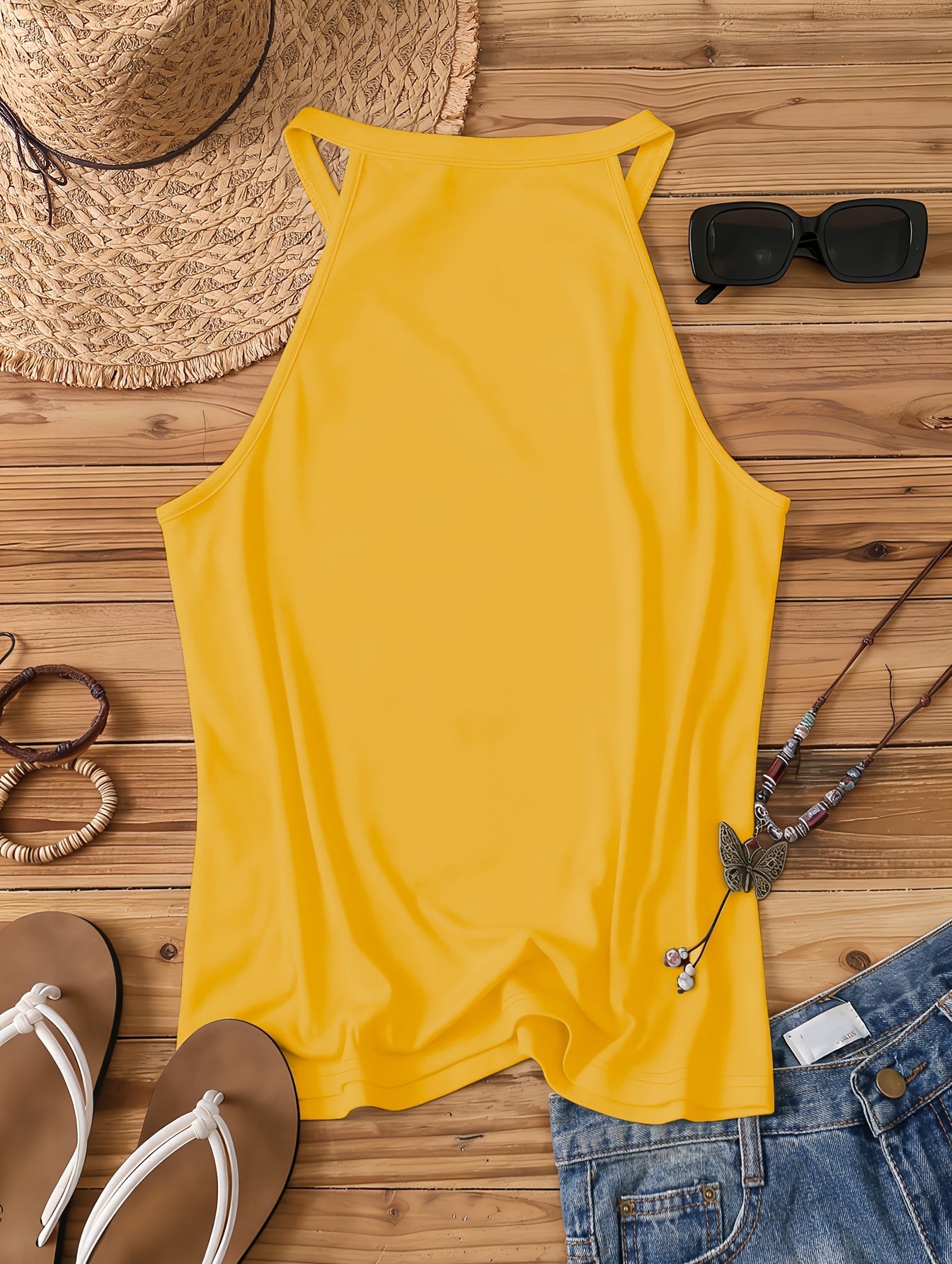 Débardeur femme à motif floral dans un style estival décontracté – Idéal pour les loisirs et les vacances
