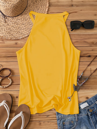 Débardeur femme à motif floral dans un style estival décontracté – Idéal pour les loisirs et les vacances