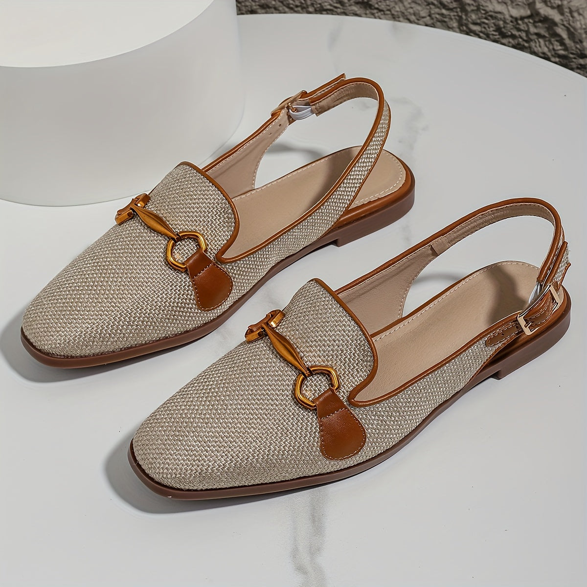 Damen-Slingback-Loafer mit Schnalle – Stilvolle Sommerschuhe für Alltag und Freizeit