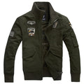 Jas voor heren in militaire stijl met lange mouwen en zakken