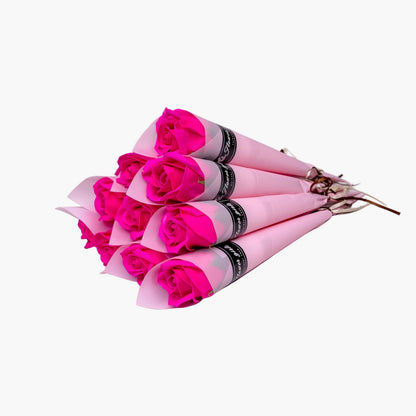 Eleganti rose regalo per donne – Rose decorative senza tempo in elegante cono regalo – Perfette per la Festa della Mamma, San Valentino e occasioni speciali