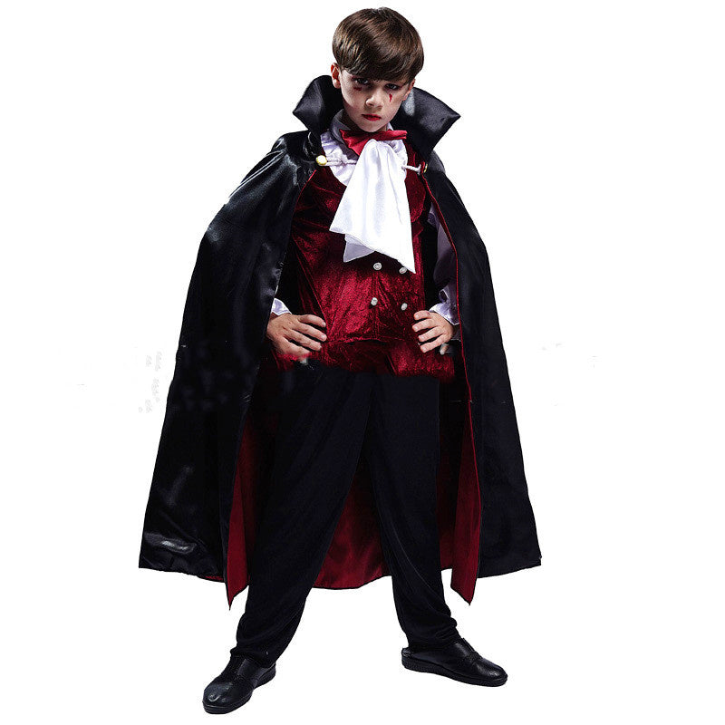 Halloween Kinder Vampier Kostuum – Jongens Dracula Verkleeding voor Halloween Feest & Carnaval