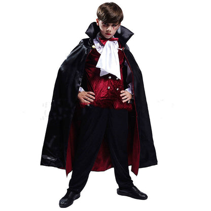 Halloween Kinder Vampier Kostuum – Jongens Dracula Verkleeding voor Halloween Feest & Carnaval