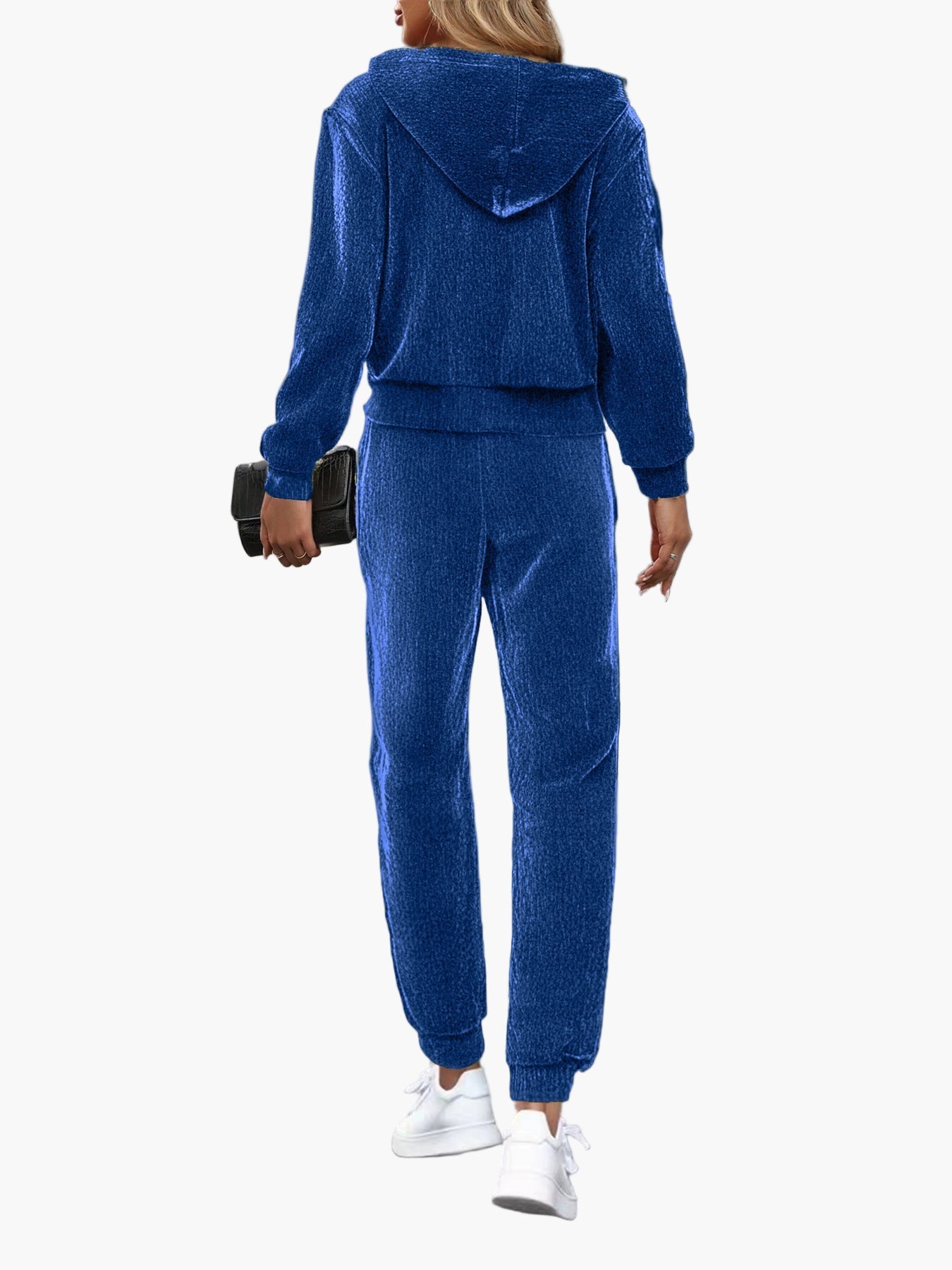 Set Completo Tuta Donna con Felpa con Cappuccio e Pantaloni Jogging – Outfit Sportivo Casual