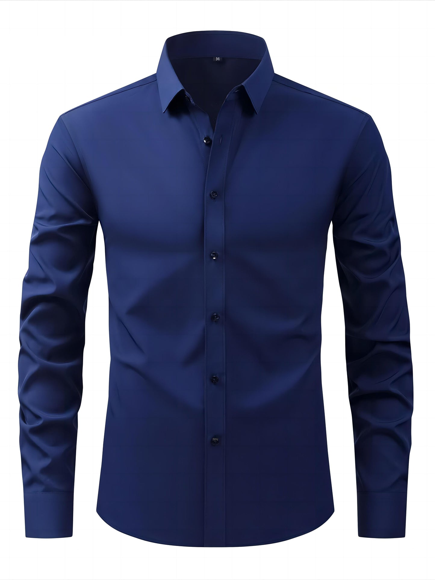 Chemise décontractée business homme coupe slim – Chemise élégante à manches longues pour le quotidien et le bureau