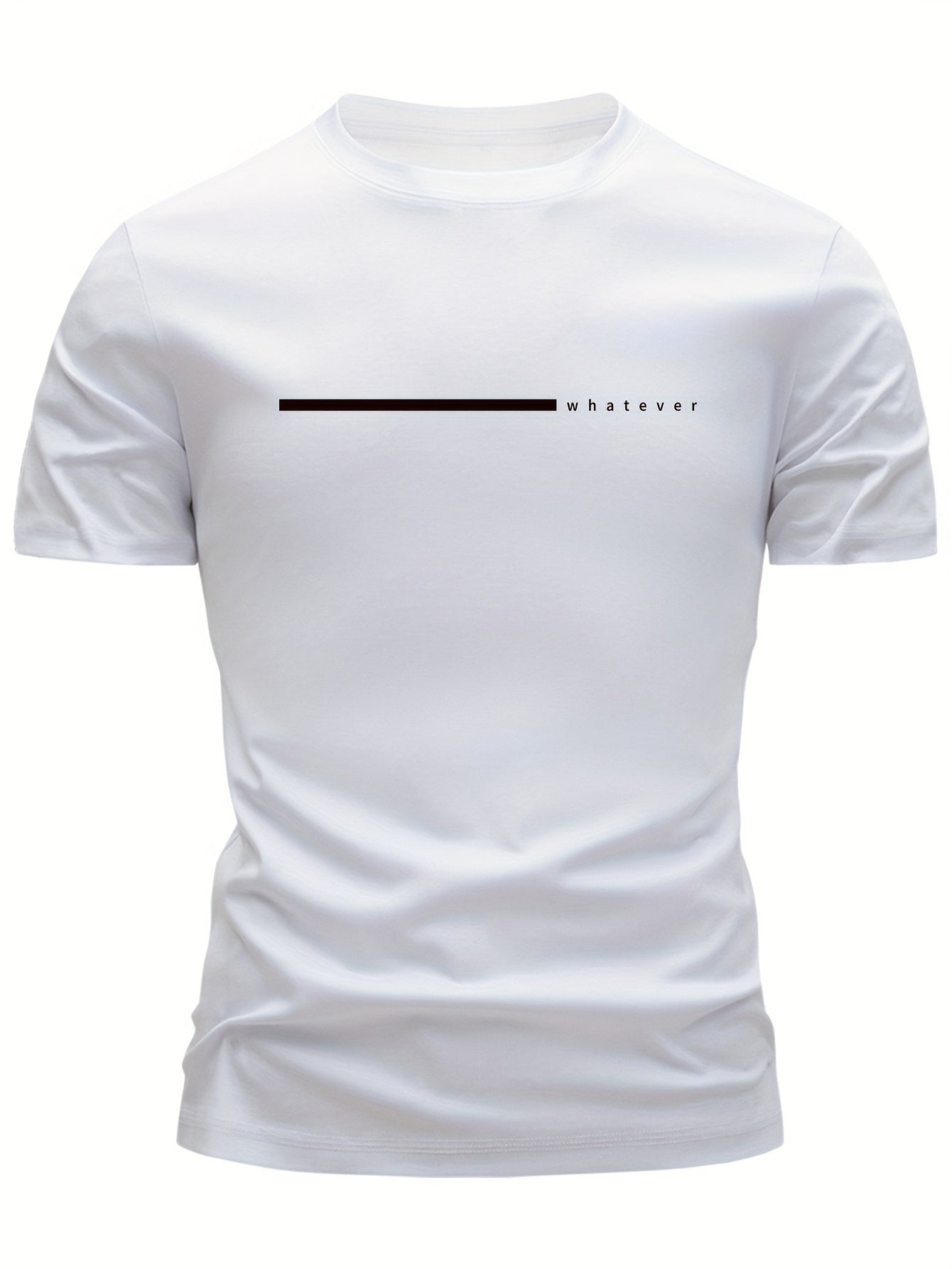 Herr T-shirt med modern minimaltryck - Casual streetwear för vardag och fritid