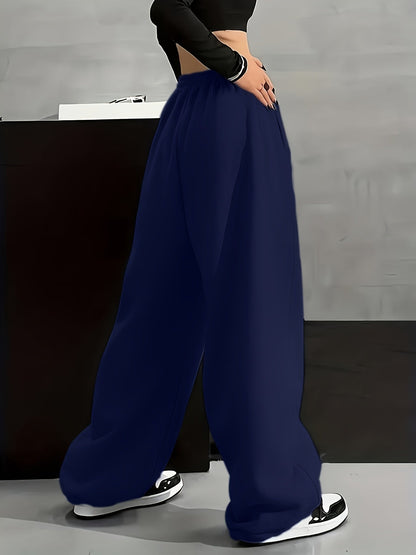 Unisex Weite Freizeithose mit Mondphasen-Muster, Elastischer Bund