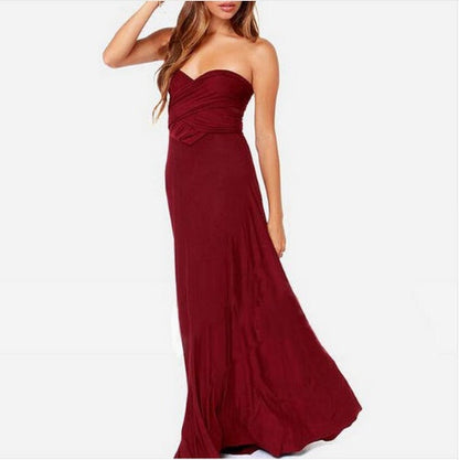 Abito lungo da donna con design schiena scoperta – Abito da sera elegante, versatile, da festa