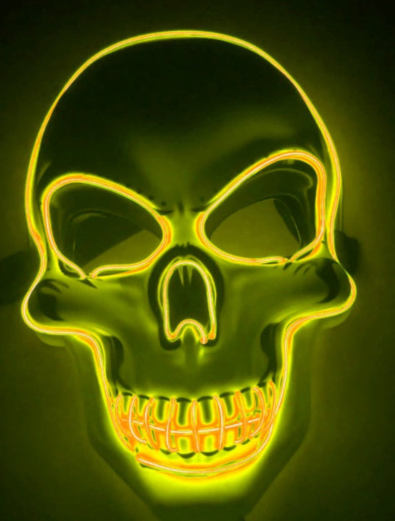 Halloween LED lichtgevend schedelmasker voor volwassenen – Griezelig feest- & kostuummasker