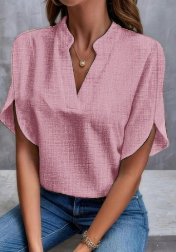 Pamela – Elegante chiffon blouse met V-hals voor dames