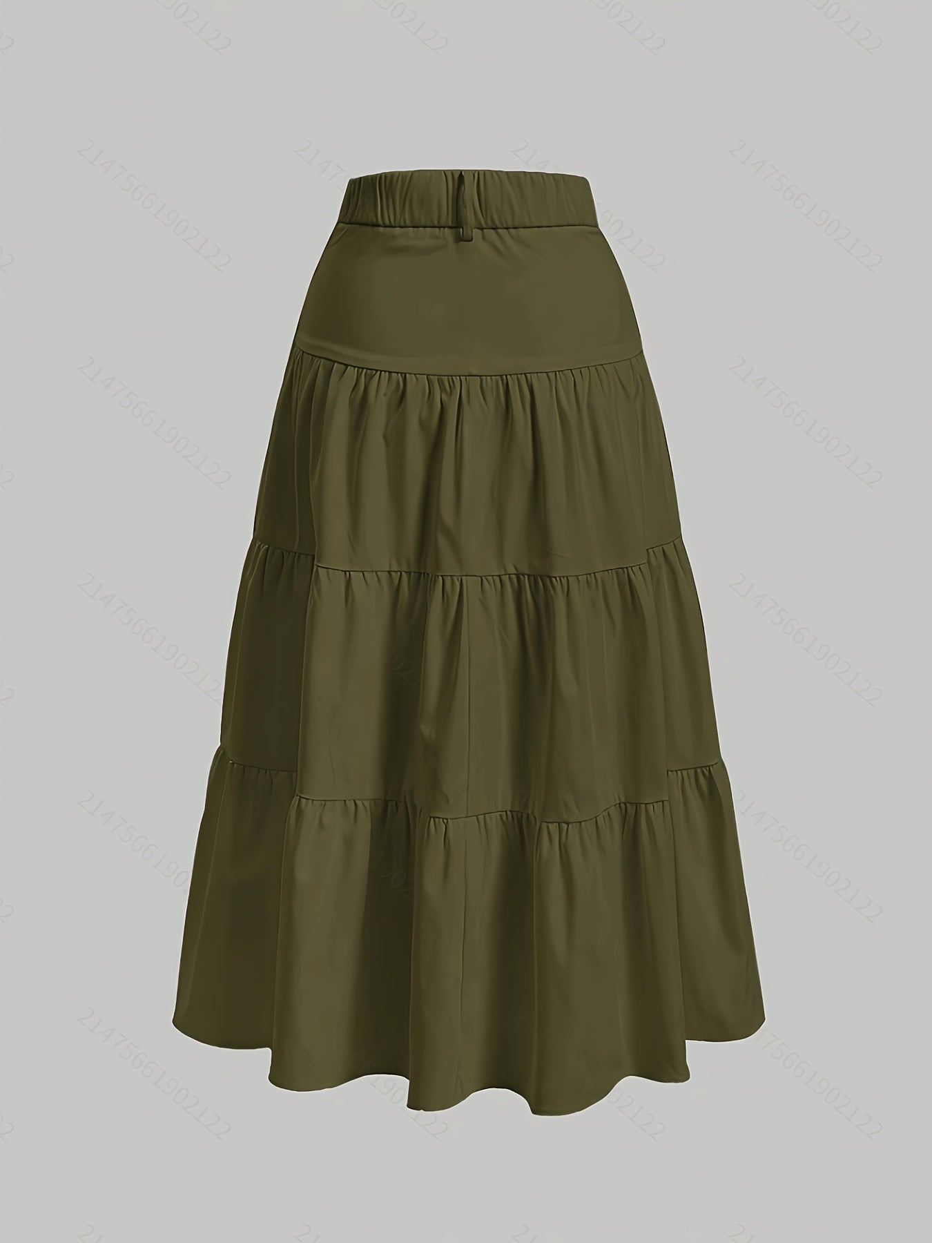 Damen Maxirock mit hoher Taille und Stufen-Design – Eleganter Freizeitrock für Frühling und Sommer