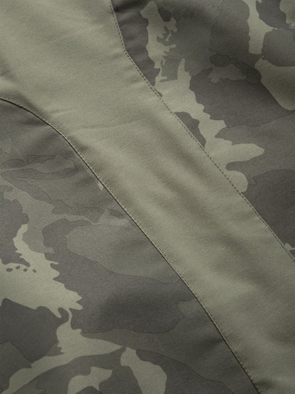 Chaqueta unisex para exteriores, camuflaje verde, con capucha y cremallera