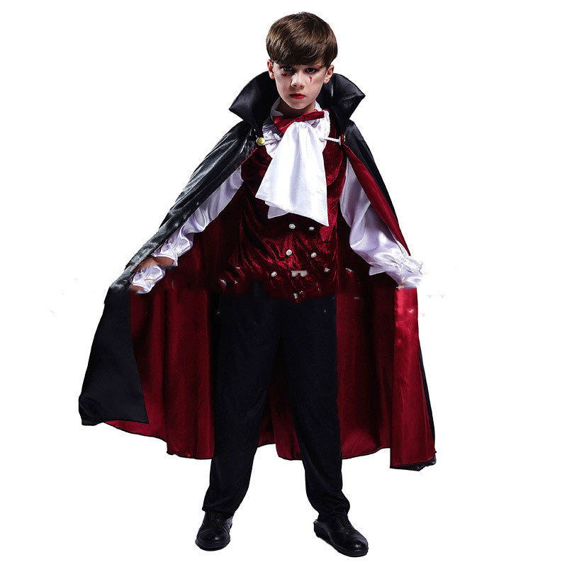 Halloween Kinder Vampier Kostuum – Jongens Dracula Verkleeding voor Halloween Feest & Carnaval