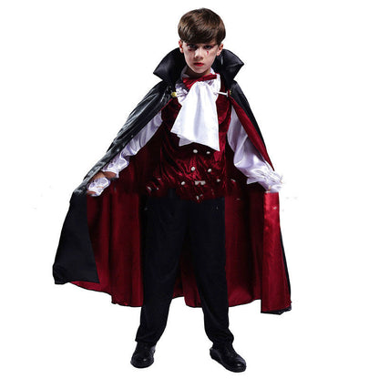 Halloween Kinder Vampier Kostuum – Jongens Dracula Verkleeding voor Halloween Feest & Carnaval
