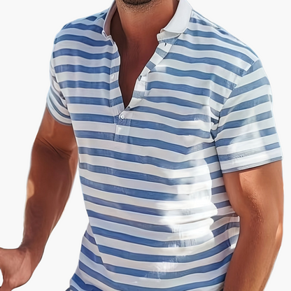 Herren Polo-Shirt mit Streifen – Maritimer Stil, Freizeit & Sommermode