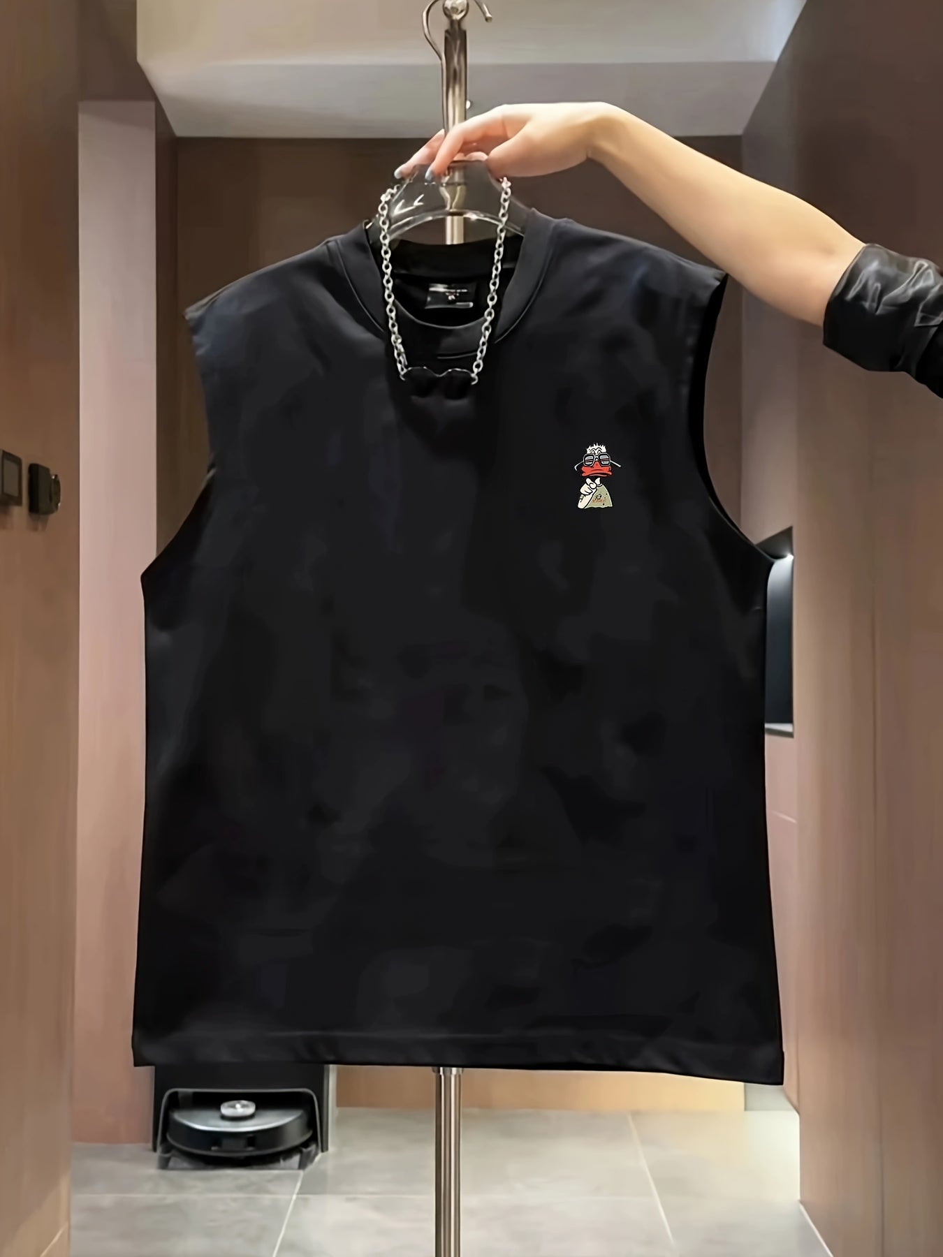 Herren Streetwear Tanktop mit Comic-Enten-Motiv – Ärmelloses Urban Fashion Shirt