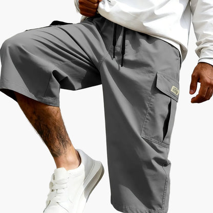 Shorts cargo homme style streetwear, longueur genou, pantalon de loisirs confortable avec poches