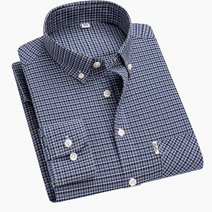 Herren Freizeithemd Kariert Langarm Modern Regular Fit – Stilvolles Hemd für Alltag & Büro