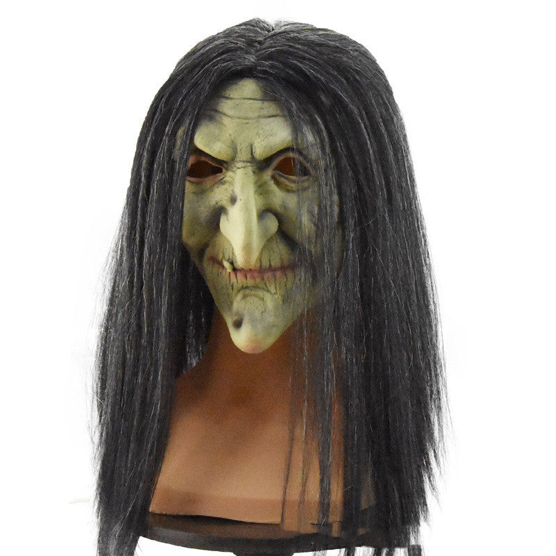 Masque sorcière Halloween pour adultes – Déguisement effrayant pour fêtes costumées et décoration