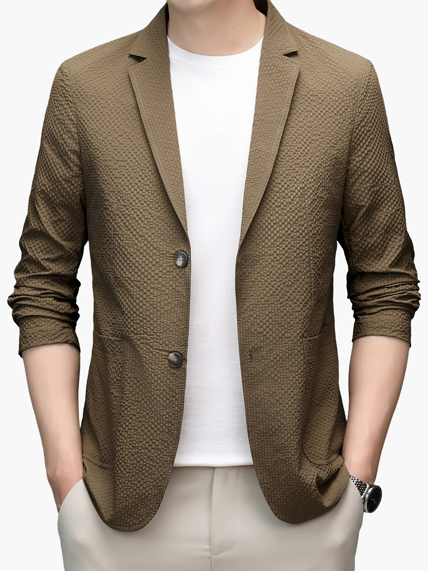 Herren lätt casual blazer – modern sommarjacka med struktur för jobb och fritid