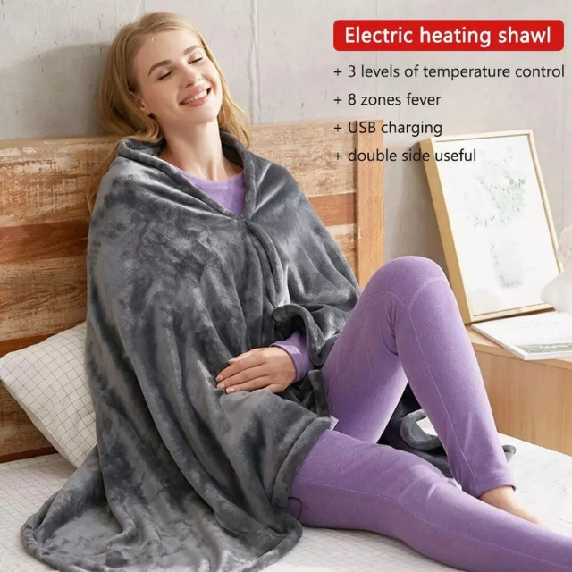 Deken met USB-verwarming en instelbare temperatuur