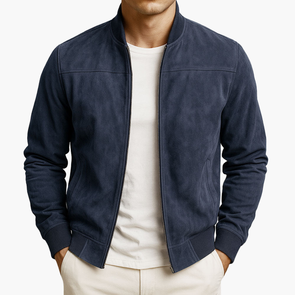 Chaqueta bomber de hombre en estilo minimalista moderno – Chaqueta versátil de entretiempo para el día a día y el tiempo libre