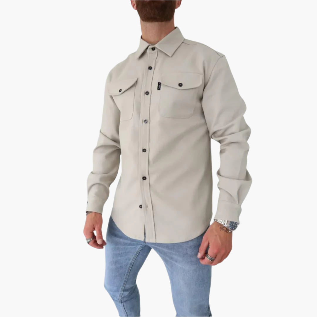 Overshirt da uomo – Design moderno con bottoni, stile versatile per tempo libero e lavoro