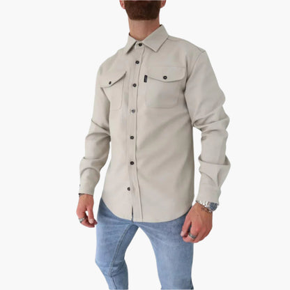 Overshirt da uomo – Design moderno con bottoni, stile versatile per tempo libero e lavoro