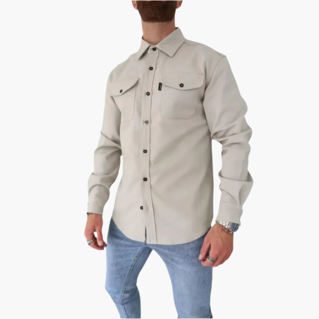 Overshirt da uomo – Design moderno con bottoni, stile versatile per tempo libero e lavoro