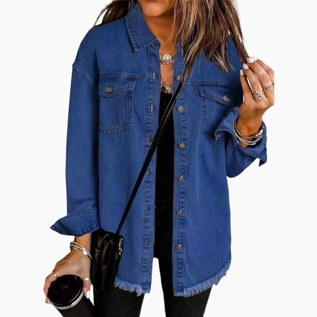 Dame Oversize jeansjakke – Trendy fritidsjakke i moderne streetstyle