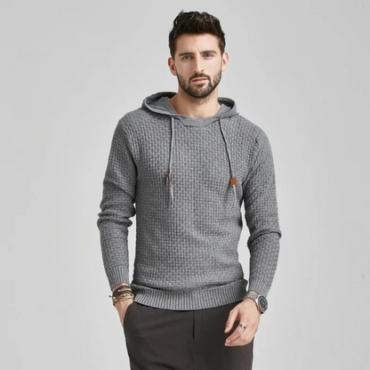 Bluza męska w kratę – nowoczesny sweter z kapturem na co dzień i dla wygody