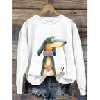 Sweater voor dames met ronde hals en lange mouwen