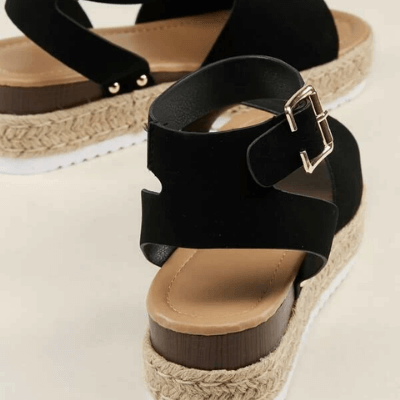 Damen Sommer Plateau Keilsandalen – Modische Espadrille Sandalen für Alltag & Urlaub