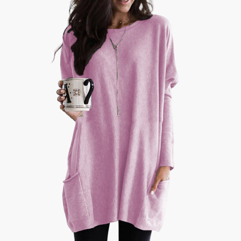 Maglione oversize da donna a manica lunga Look comodo per il tempo libero