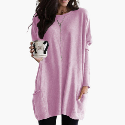 Maglione oversize da donna a manica lunga Look comodo per il tempo libero