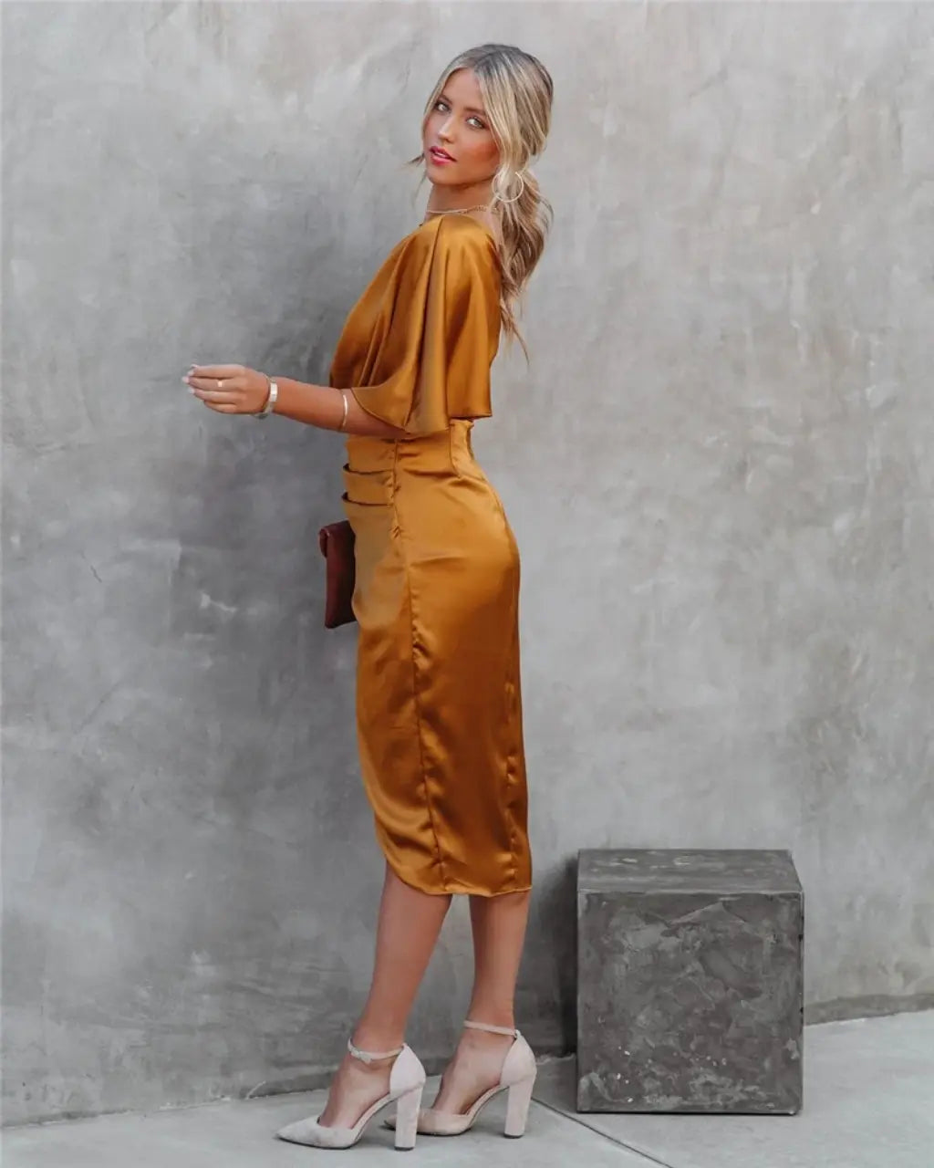 Robe de soirée midi asymétrique femme – Robe élégante une épaule pour occasions spéciales