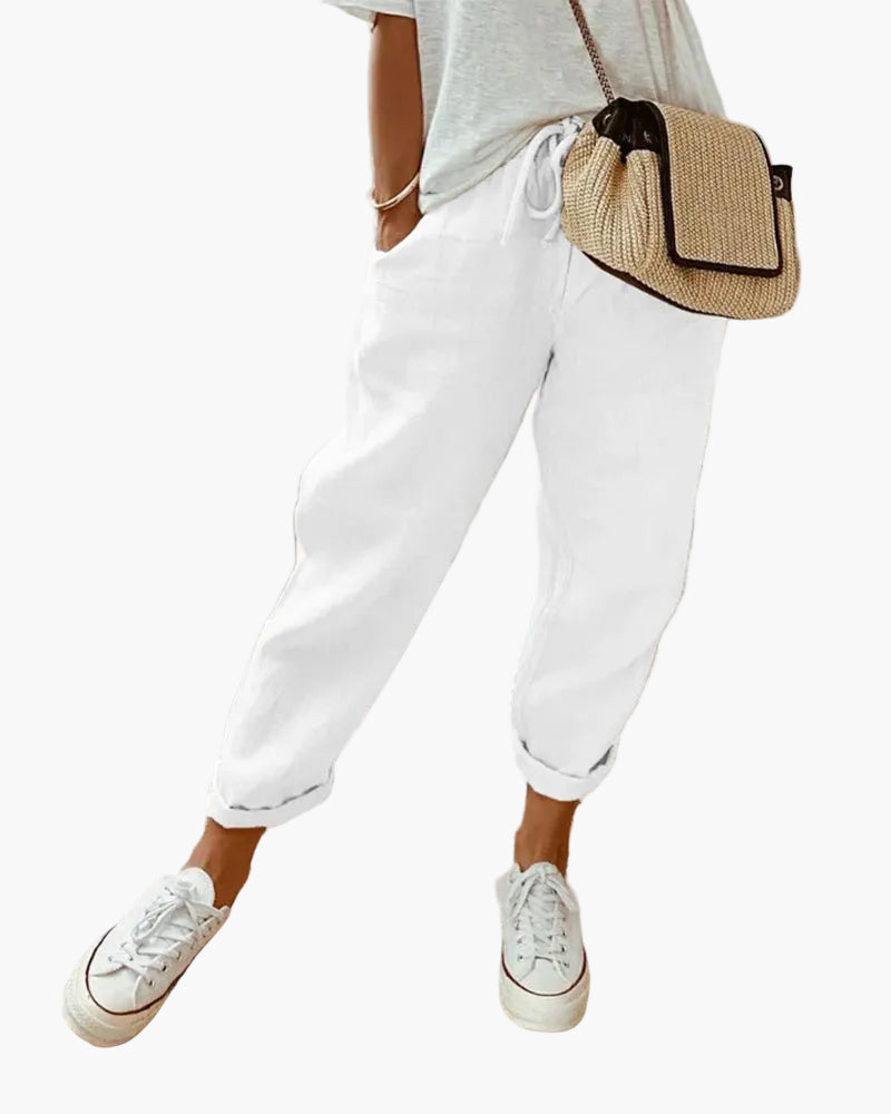 Pantaloni Casual da Donna con Coulisse – Stile Estivo Informale per Quotidiano e Vacanze