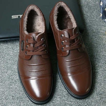 Scarpe invernali da uomo foderate, stringate eleganti e comode