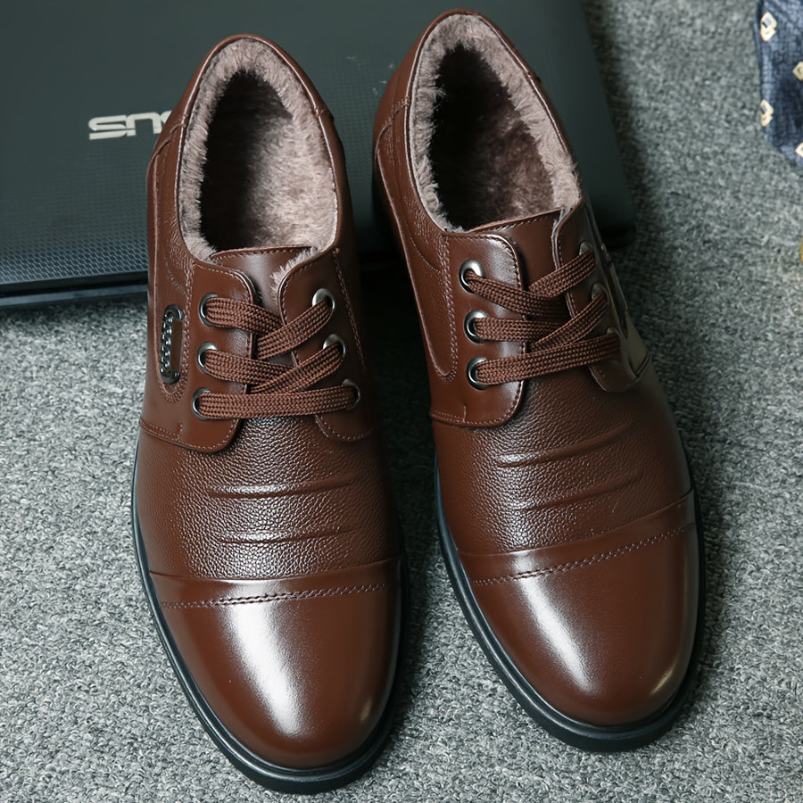 Scarpe invernali da uomo foderate, stringate eleganti e comode