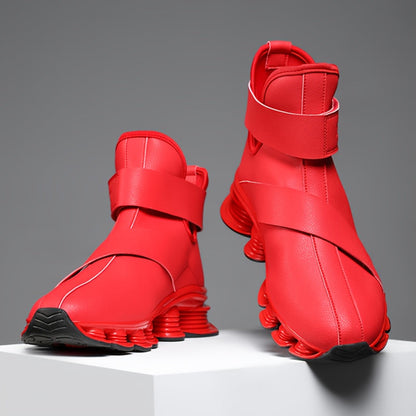 Herren High-Top-Schuh mit Klettverschluss und profilierter Sohle