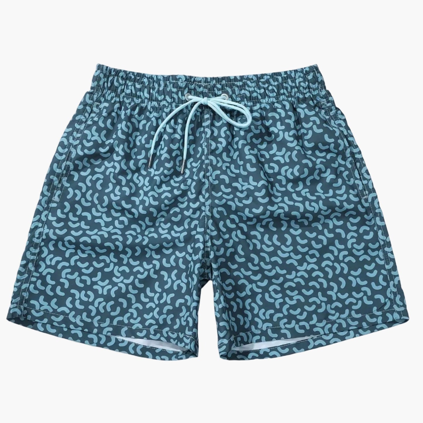 Herren Badeshorts mit modernem Muster, sportlicher Stil, ideal für Strand und Freizeit