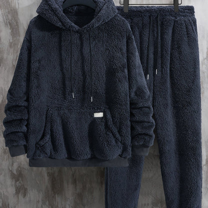 Unisex-sæt med blød hættetrøje og joggingbukser – blødt loungewear-outfit